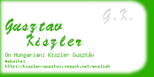 gusztav kiszler business card